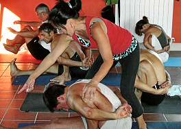 Son Hui teaching in Italy